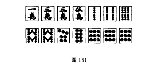 妙手回春又摸进一张9筒,这时牌阵已形成如图181所示